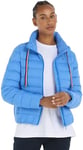 Tommy Hilfiger Women Down-filled Jacket Packable Padded Winter, Blue (Blue Spell), L