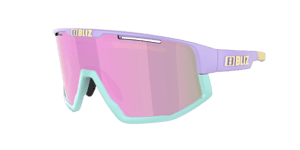 Bliz Fusion Small sykkelbriller lilla med rosa linse