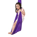 YANFEI Indoor Kids Therapy Swing Toy Set Nylon Snuggle Sensory Swing Snuggle Cuddle Hammock Seat For Children With Autism, ADHD, Aspergers (Color : DARK PURPLE, Size : 100X280CM/39X110IN)