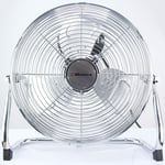 "Metal Floor Fan 12" High Velocity Chrome Free Stand Fan Cooling Fan Industrial