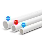 PVC elektriskt rör Ø20mm - 2 meter, Vit