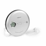 CD Player Discman Walkman Audio Bluetooth USB Headphones Portable MP3 LCD Silver