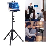 3 Sections Retractable Tablet Tripod Floor Stand For 12.9" Ipad Iphone Live Show