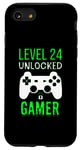 iPhone SE (2020) / 7 / 8 Gamer 24th Birthday Funny - Level 24 Unlocked Gamer Case