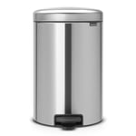 Pedalhink Brabantia NewIcon mattborstat stål 20L