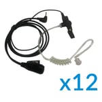 Motorola Earpiece Twelve Pack with PTT & Mic for TLKR Series