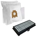 SET - HEPA Filter + 10 Vacuum Cleaner Dust Bags For MIELE Complete C3 Cat & Dog PowerLine, Comfort S 381, S381 SF-AH 30, AH30