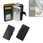 Wallet case protective cover for Realme 11 Pro+ black cover bag pocket