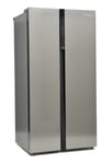 Montpellier M510BX Inox American Style Side By Side Fridge Freezer - No Frost With Led Display In In