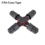 Cable Connector Ip68 Waterproof 2 Pin 3 Cross Type
