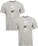 Nike T Shirt Tack Sack Logo Tee Grey Gym Tee Pullover Casual T-Shirt