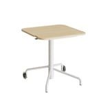 Höj- och sänkbart elevbord Smile 110, 650x650 mm, björklaminat, vitt stativ