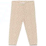The New Siblings GOTS Odette Pointelle Leggings White Swan Aop | Vit | 86 cm