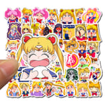 50pcs/pack Waterproof Pvc Sailor Moon Stickers Skateboard Suitca