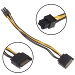 Unbranded Sata power cable 15 pin to 6 pci-e sata graphics converter a
