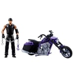 Mattel WWE Wrekkin Boneyard Slamcycle Moto Avec Figurine Articulée Undertaker 15 Cm, Fonction Lancement, 8 Pièces Amovibles, Roues Fonctionnelles, Jouet Enfant, Dès 3 Ans, HTR84