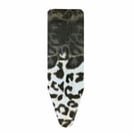 Black Fur Leopard Print Ironing Board Cotton Cover Size 1 - 97 X 37cm
