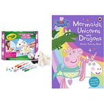Crayola 93020 "Colour n Style Unicorn Craft Kit & Peppa Pig: Mermaids, Unicorns and Dragons Sticker Activity Book