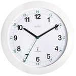 Acctim Milan Wall Clock Radio Controlled 12/24 Hour Dial 25cm White 93/723RC