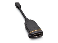 C2G Micro HDMI to HDMI Dongle Adapter Converter for AV Adapter Ring - HDMI-kabel - 19 pin micro HDMI Type D hane lött till HDMI hona lött - svart - stöd för 4K, stöd för 1080p, 4K30Hz stöd
