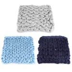Handmade Chunky Knitted Blanket Wool Thick Line Yarn Merino