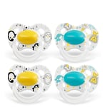 Medela Baby Smokk Original 0-6 måneder DUO Sig nature 4 stk. i gul og turkis. - Bare i dag: 10x mer babypoints