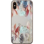Apple iPhone XS Max Transparent Mobilskal Blommor