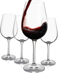 FAWLES Dignity Bordeaux Wine Glasses Set of 4, Non-Leaded Crystal Clear Large Red Wine Glasses, 675 ML, Suitable for Cabernet, Pinot Noir