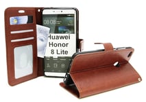 Crazy Horse Wallet Huawei Honor 8 Lite (Brun)