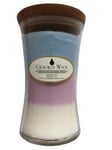 Crackle Wick Large Scented Candle in Tall Glass Jar 590g - Ocean, Lily & Jasmine