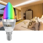 E14/e12 3w Rgb Led Color Changing Candle Light Lamp Bulb +re