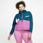Stay warm during cool-weather workouts in the Nike Pro Get Fit Top. Soft, stretchy fleece insulates you from chill, while sweat-wicking technology helps keep dry. Sweat-Wicking Warmth Soft with Dri-FIT Technology stay warm, dry and comfortable. Custom Coverage Funnel neck a 1/2 zip lets adjust your ventilation coverage. Plus Size - Women's Fleece Top Blue