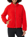 Amazon Essentials Women's Sherpa Jacket, Poppy Red, XL