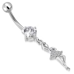 Navelpiercing 316L Kirurgiskt stål Ballerina klara CZ