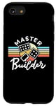 Coque pour iPhone SE (2020) / 7 / 8 Blocs de construction rétro vintage Master Builder pour hommes, femmes, enfants