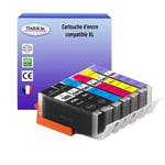 6 Cartouches compatibles avec Canon PGI-580, CLI-581 XL pour Canon Pixma TS8350, TS8351