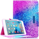 Billionn Case for iPad Mini 5 / Mini 4, Mini 1 2 3, Glitter Sparkle Smart Cover, with Pocket and Auto Wake/Sleep, for iPad Mini 5/4/3/2/1, Rainbow