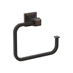 Amerock BH36022ORB | Oil Rubbed Bronze Towel Ring | 5-3/4 in (146 mm) Length Towel Holder | Mulholland | Hand Towel Holder for Bathroom Wall | Small Kitchen Towel Holder | Bath Accessories