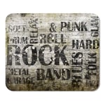 Mousepad Computer Notepad Office Roll Grunge Rock Music Wall Concert Vintage Black Brick Brick Wall Home School Game Player Computer Worker Inch