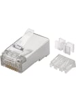 Pro RJ45 plug CAT 6a STP shielded (10 pack)
