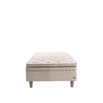 DUX - Dux 30 resårbotten fast 120x200 cm/ Top Pad Bäddmadrass/ Konisk läder oatmeal  20 cm - Ramsängar - Beige