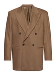 D1. Over D Flannel Suit Blazer Suits & Blazers Blazers Double Breasted Blazers Brown GANT