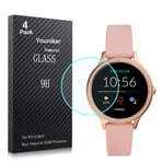 Youniker 4 Pack Compatible with Fossil Gen 5E Screen Protector Tempered Glass for Fossil Women's Gen 5E 42mm Smartwatch Screen Protectors Cover Anti-Scratch