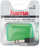 Hama 43368H Connectique Adaptateur 1 jack femelle stéréo 3,5mm/1 jack mâle stéréo 6,35mm