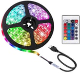 LED-nauha, 2 metriä, RGB kaukosäätimellä, USB