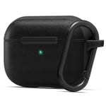 CYRILL by Spigen Leather Brick Designed for AirPods Pro Case (2019) Premium Vegan Leather with Soft TPU (LED visible) - Black