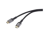 Speaka Professional Hdmi-Anslutningskabel Hdmi-A-Kontakt 1,00 M Grå (Metallhölje) Sp-13125600 4K Uhd Hdmi-Kabel