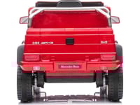 Mercedes G63 Amg Batteribil Röd + Fjärrkontroll + 6 Eva-Hjul + Långsam Start + Mp3 Led