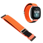 Smartwatch Band Strap Fit For Versa 4 3 Sense 2(Orange And Black ) BST
