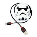 Star Wars Charge and Sync Cable (with Star Wars Trooper Character Lightning Coiled 1 m) White/Blue/Black
